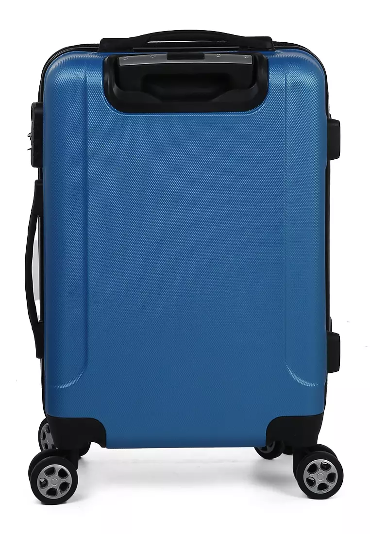Carlton Tas Koper Hardcase Unisex Size 20Inch Suitcase Combination Lock Large Compartment Material ABS+PVC Coated ORIGINAL - Blue