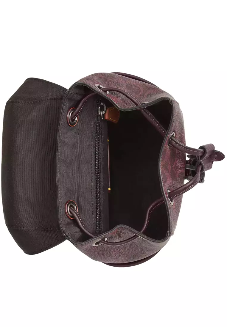 Buy COACH Racer Pack Bag In Signature Canvas - Black Currant CCF93 2026 ...