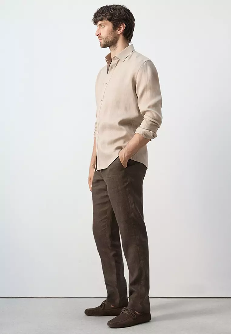 Regular-Fit 100% Linen Shirt