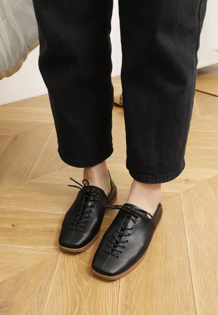 Leather Lace Up Loafers TH-R6-1