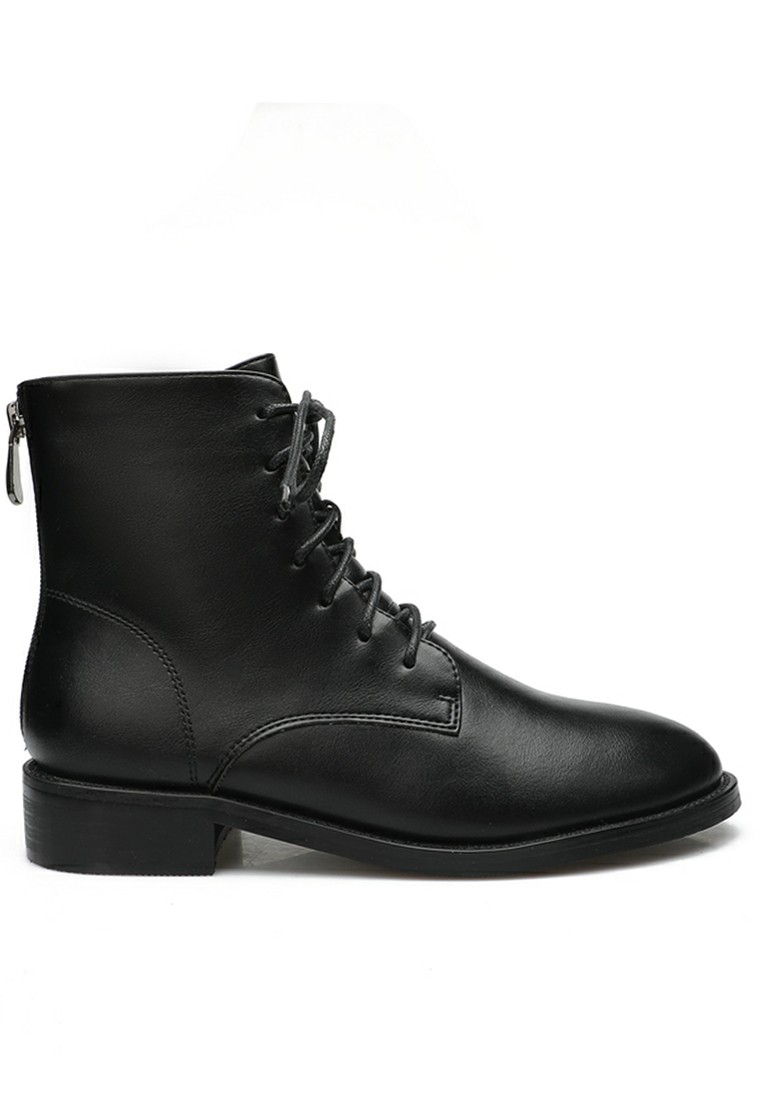 Faux Leather Lace Up Martin Boots TE2045-1