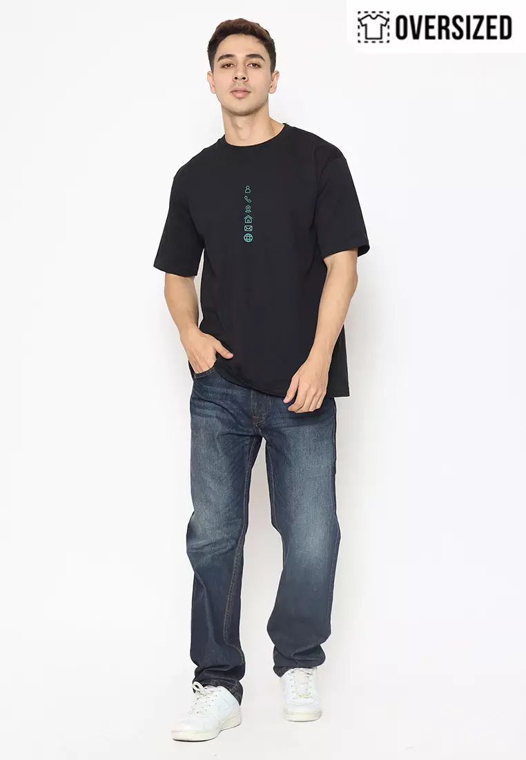 RBJ T-Shirt Cotton Combed Oversized Pria 2079250221