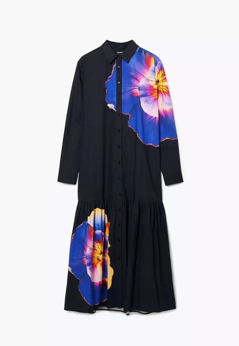 Desigual Woman Floral shirt dress M. Christian Lacroix.