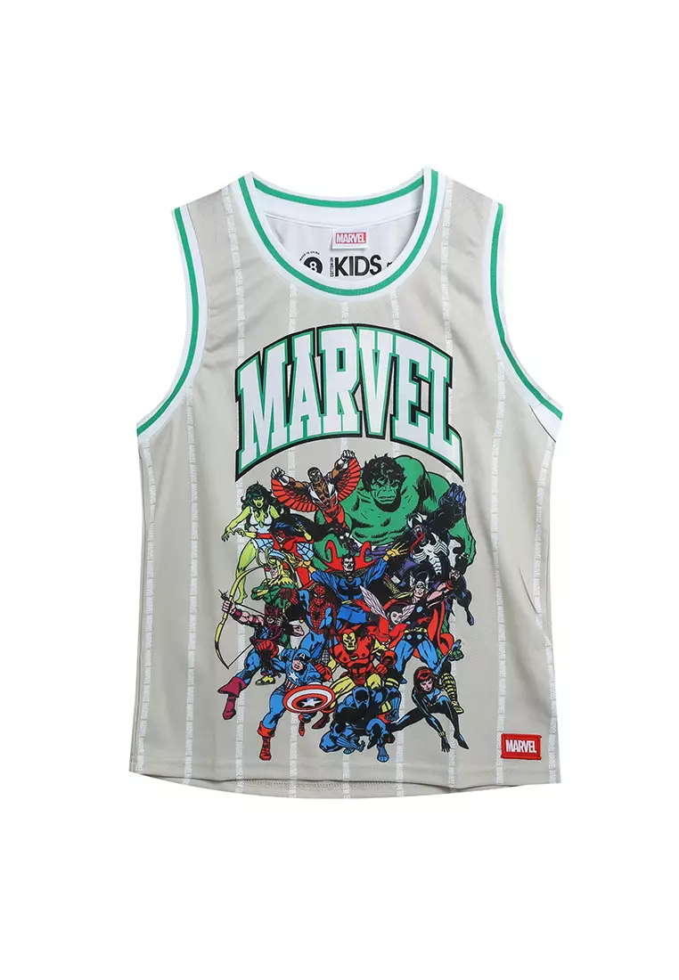 Cotton on Kids - License Basketball Tank - LCN Mar Phantom stripe/hulk