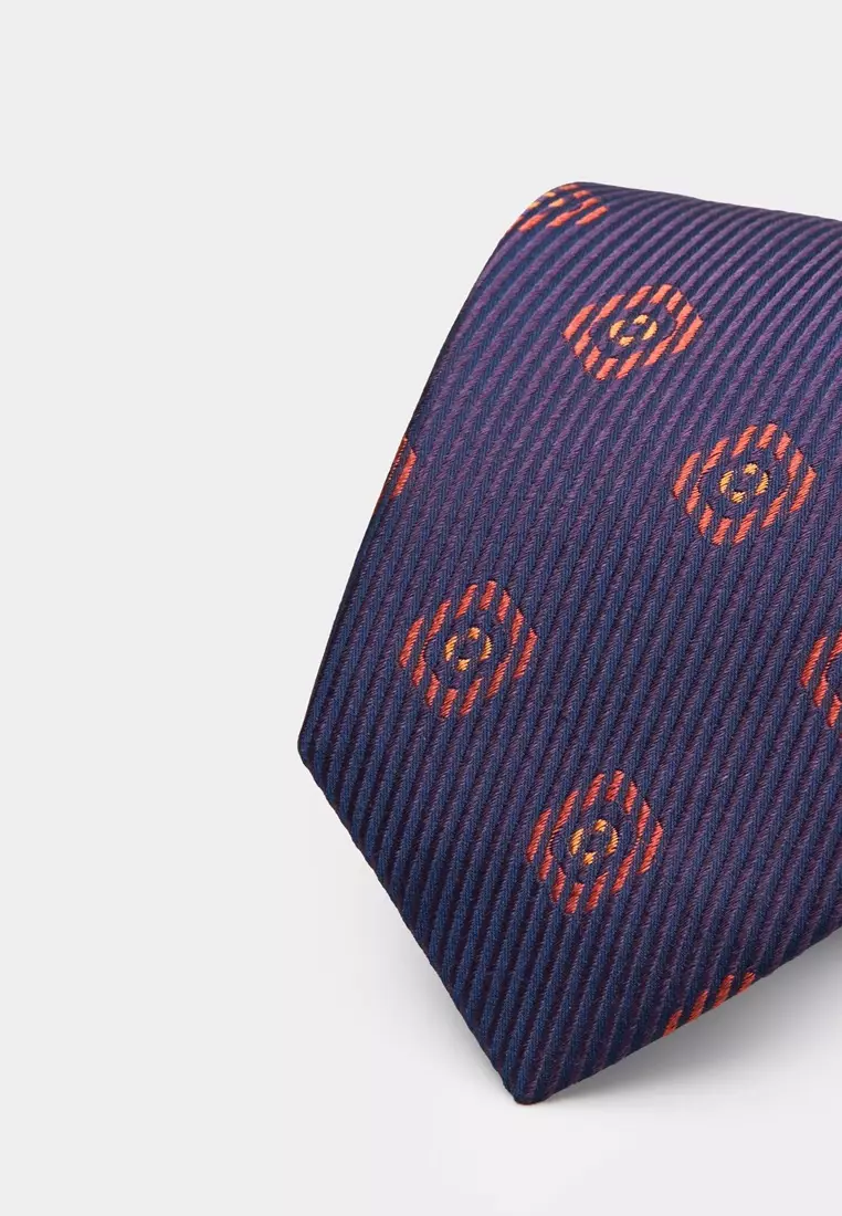 Purple Geometric Tie