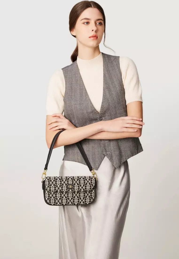 Nadia Monogram Shoulder Bag