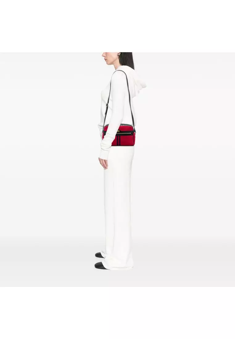 Pre-Loved Gucci Suede Web Ophidia Crossbody