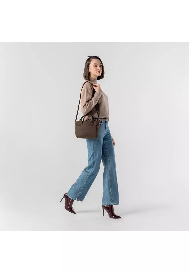 Poofah Mini Tote Bag - Dark Oak