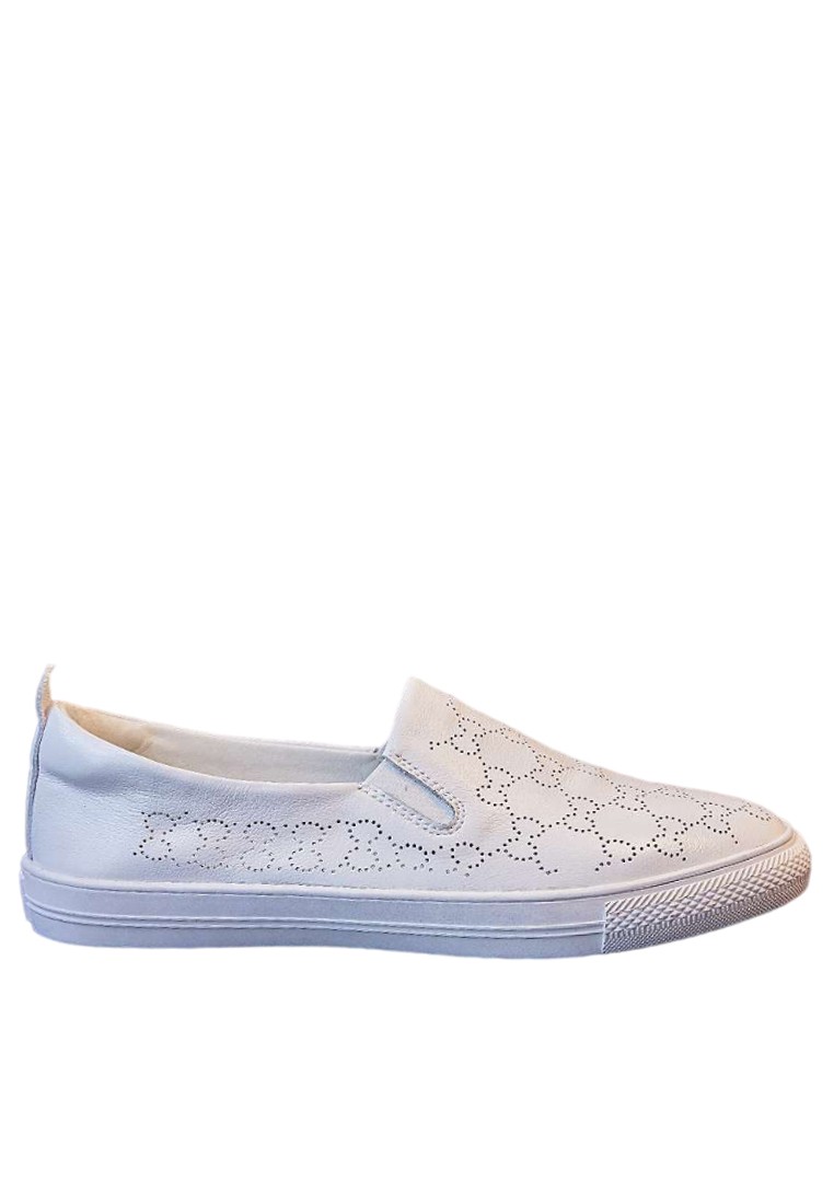 Hollowed Out Style Leather Slip-Ons RX1292-1