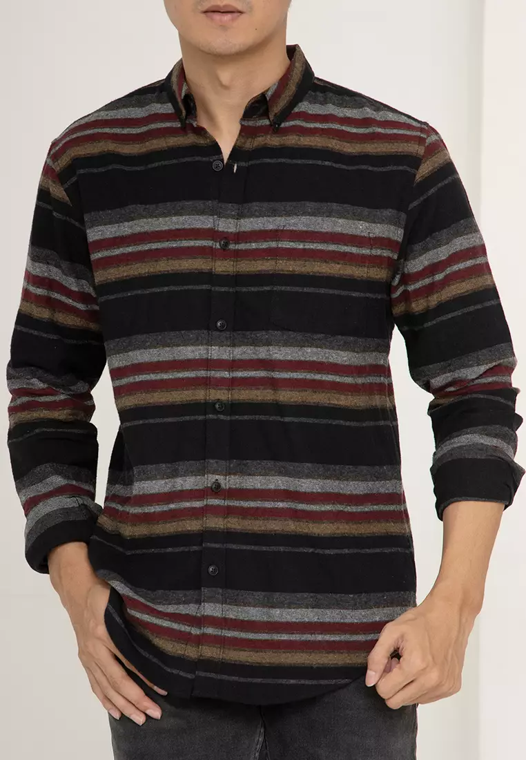 kemeja Flannel Cotton Tangan Panjang OXCON OX18