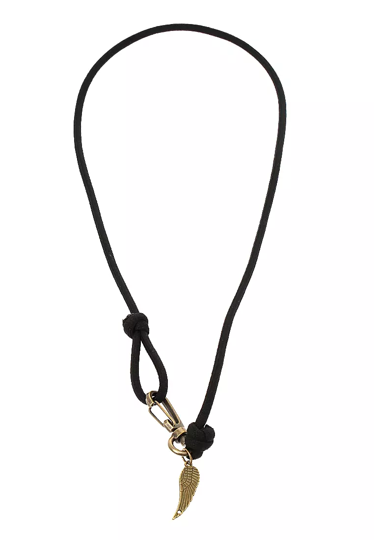 Omrish Bracelet Gelang Men's Motif Clamp Leaf One Set Material Paracord ORIGINAL - Black