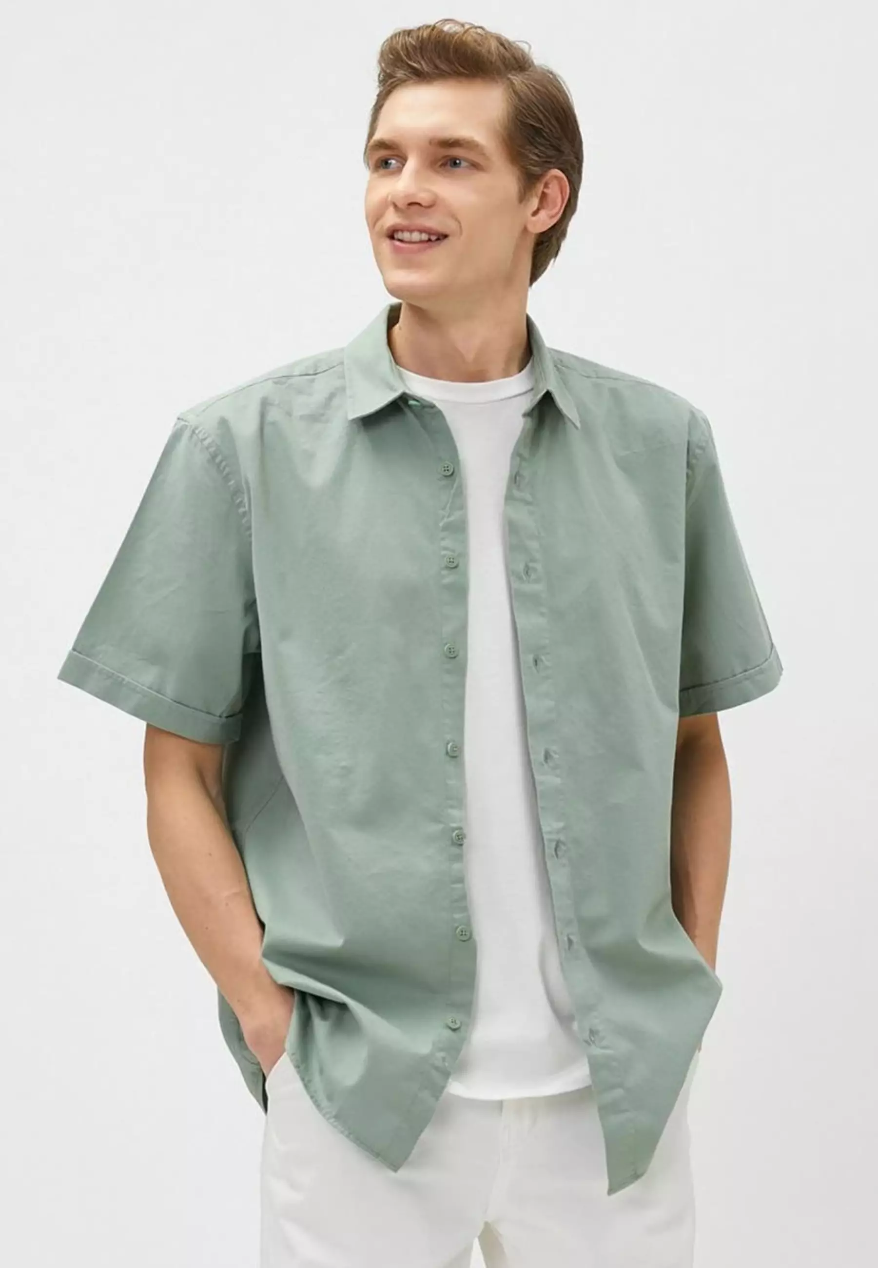 Mens plain on sale short sleeve shirts