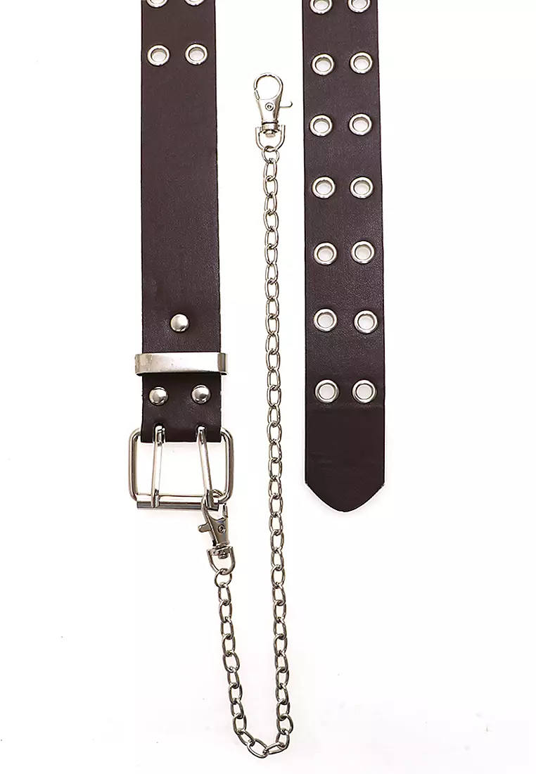 Fern Belt Gesper Ikat Pinggang Wanita Vintage Chan Comfortable Material Leather ORIGINAL - Brown