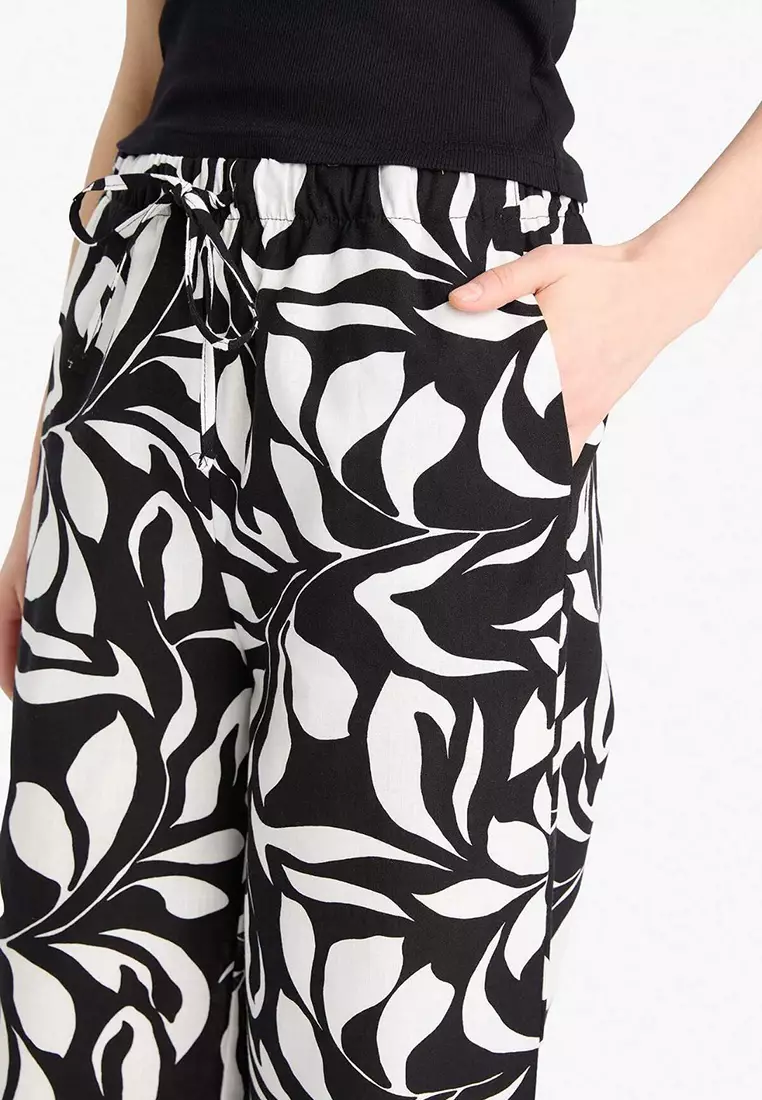 Wide Legs Poplin Long Pants
