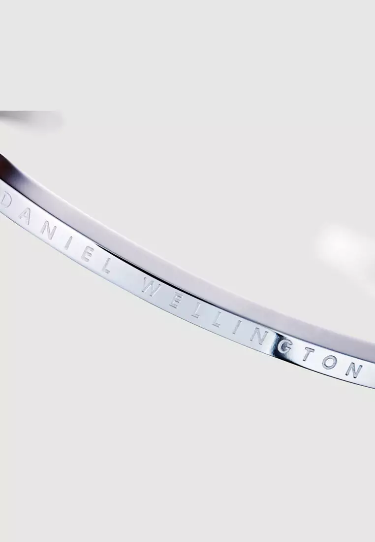 Classic Bracelet Silver  - 丹尼爾惠靈頓 DW OFFICIAL -雙塗層不鏽鋼 Stainless steel Enamel cuff bracelet for women and men - Unisex中性手鐲