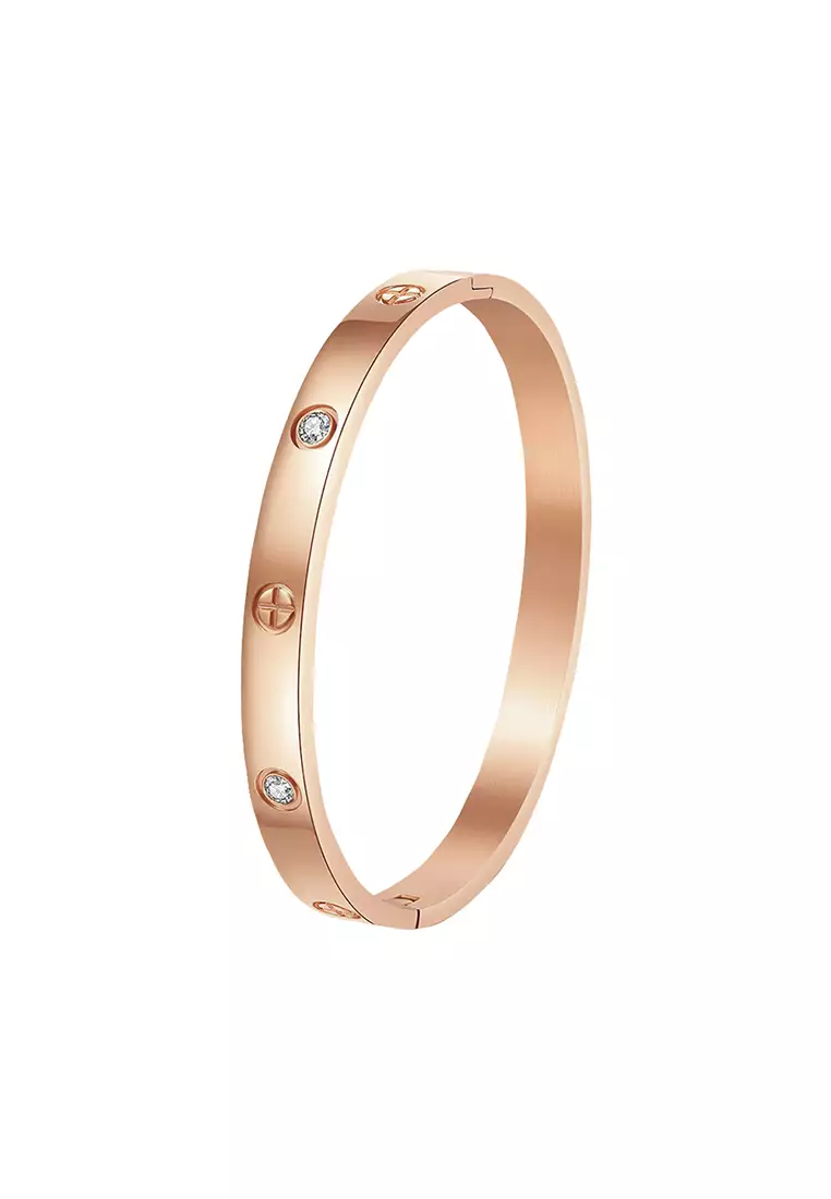 Gelang Titanium Wanita Fashion Elegan Perhiasan Cewek Original Adjustable Size Kotak Indah Set