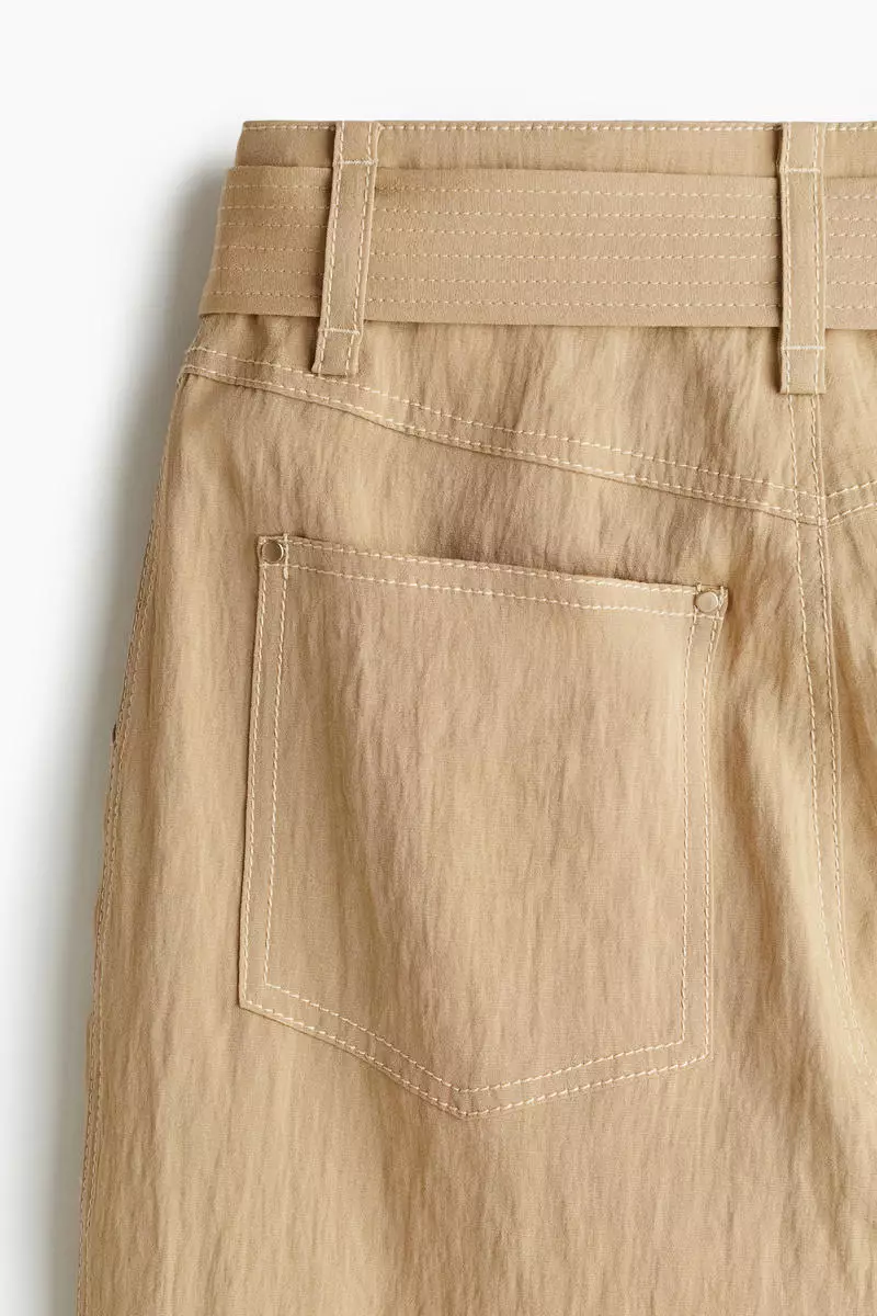 Wide belted trousers