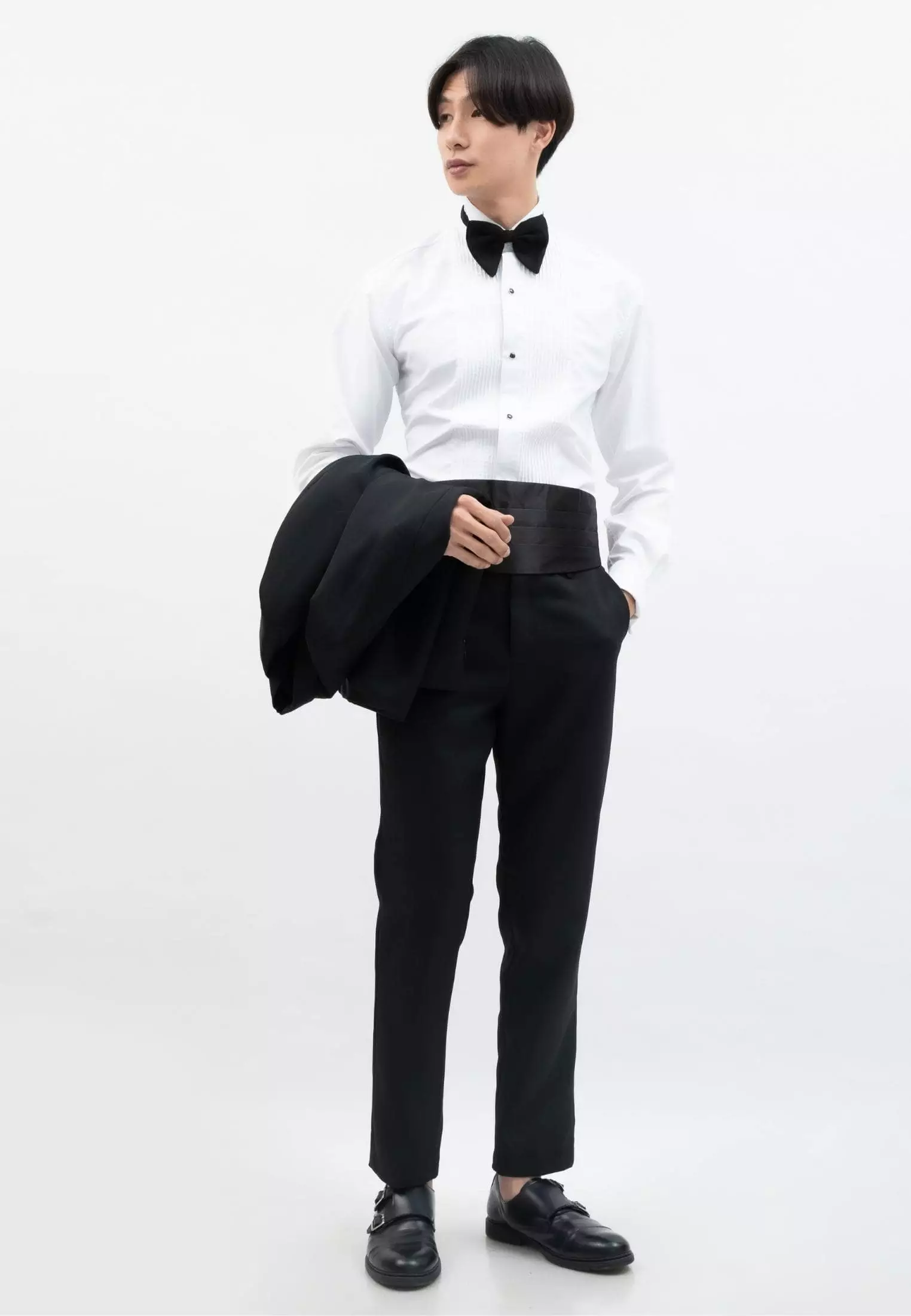 Houseofcuff Kemeja Tuxedo Wedding Wing Tip Collar Shirt Kemeja Formal Bow tie
