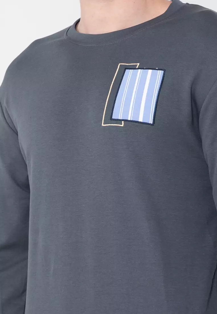 Fit In Stripes Patching Sweatshirt