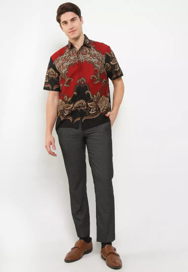 Daryata Kemeja Batik Exclusive Premium Pria Casual Modern Lengan Pendek