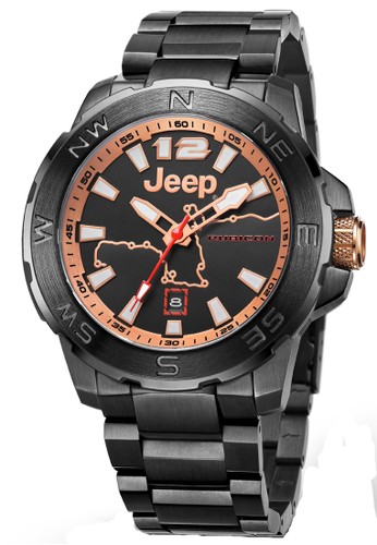 Jeep Wrangler Series Limited Edition Automatic Men’s Watches JPW63001 Rubicon Multifunction Watch Black gold stainless steel