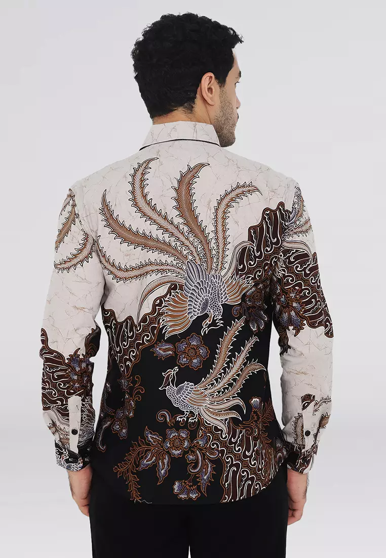 Kemeja Batik Pria Slimfit Kamaswara - Black