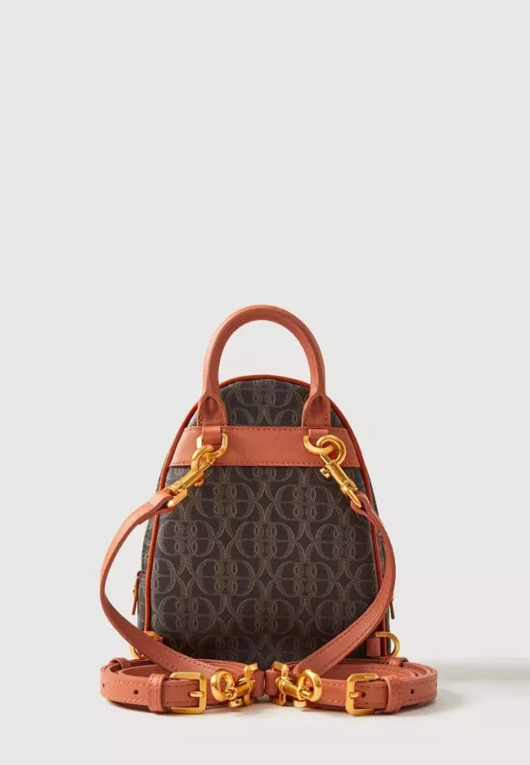 La Luna Monogram Small Backpack Brown