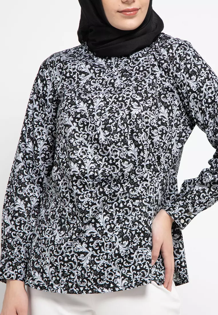 Rey Blouse In Black Print