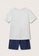 MANGO KIDS white Shorts and Tee Cotton Pyjamas Set B343CKA9528EE2GS_2