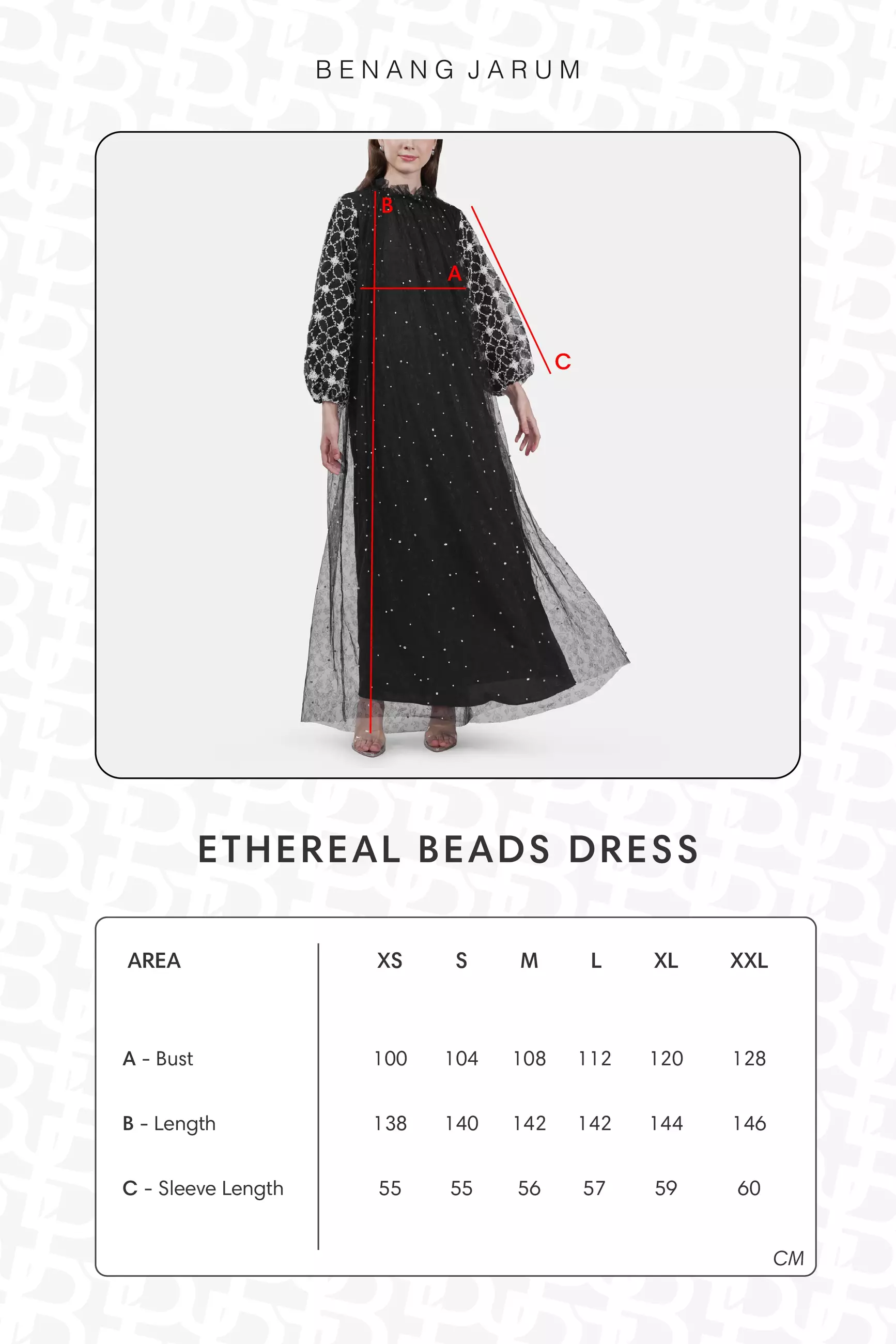 Benang Jarum Black Label - Ethereal Beads Dress - Black