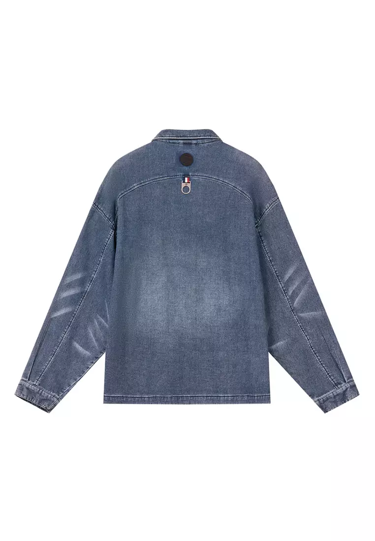 男裝 PALLADIUM LOGO 洗水牛仔外套