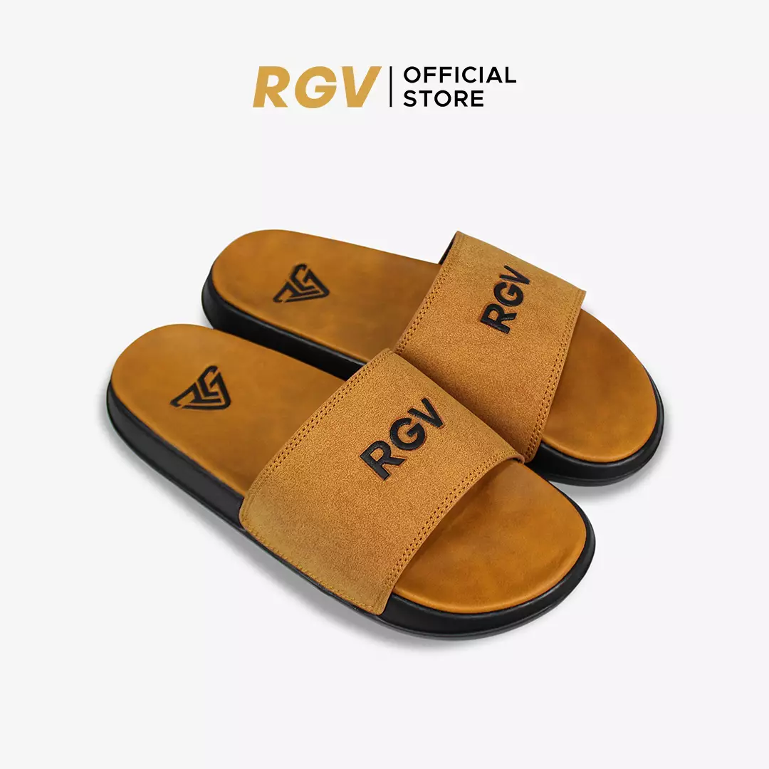 Jual RGV RGV 39 - 43 Sandal Slide Pria Wanita Sydney Tan Black - Sendal ...