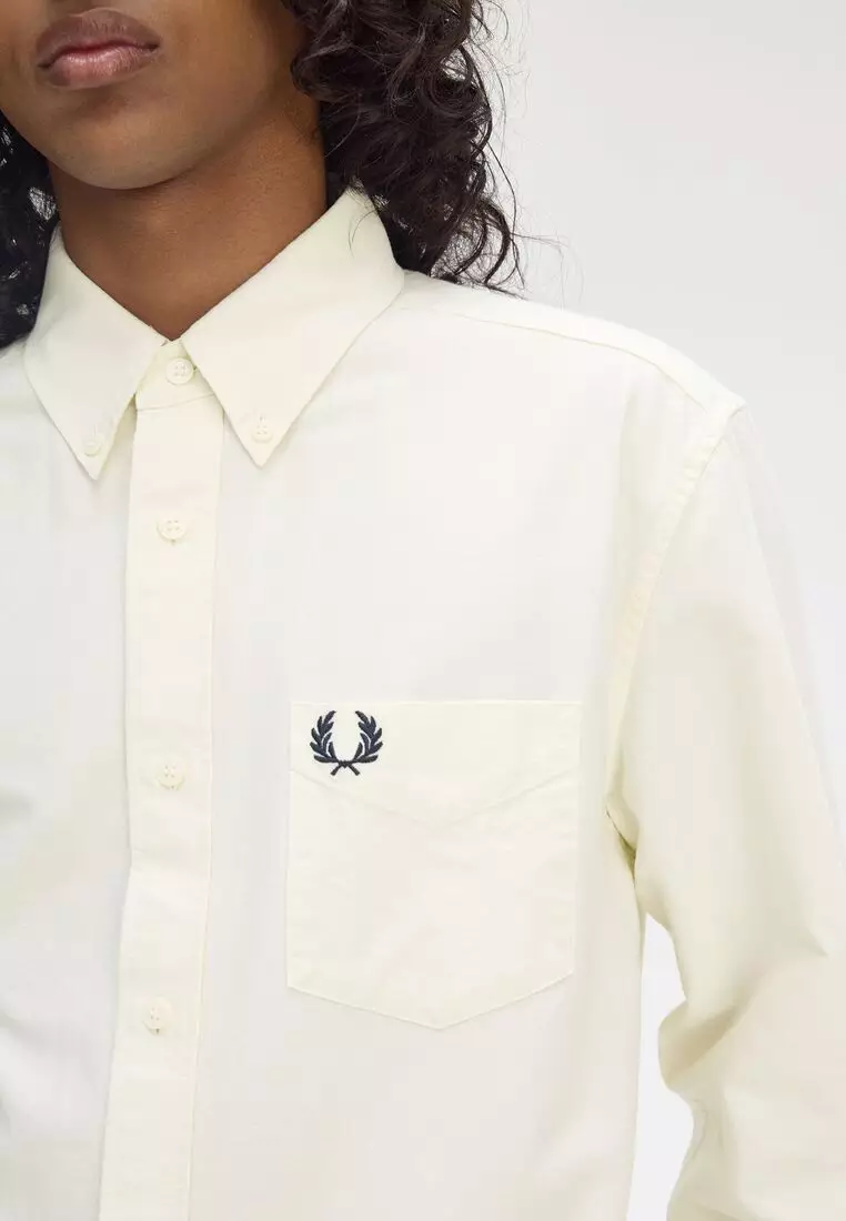 Fred Perry Oxford Shirt M5518 ホワイト Fred Perry oxford shirt in white | ASOS