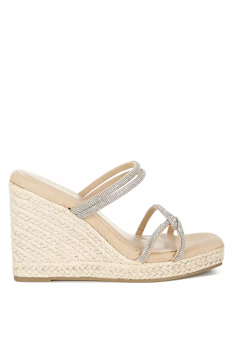 Discount on London Rag  shoes - SKU: Blush Rhinestones Embellished Espadrilles