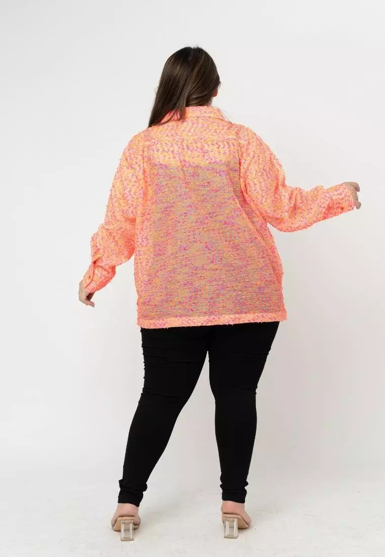 Plus Size Shirt Chia Apricot