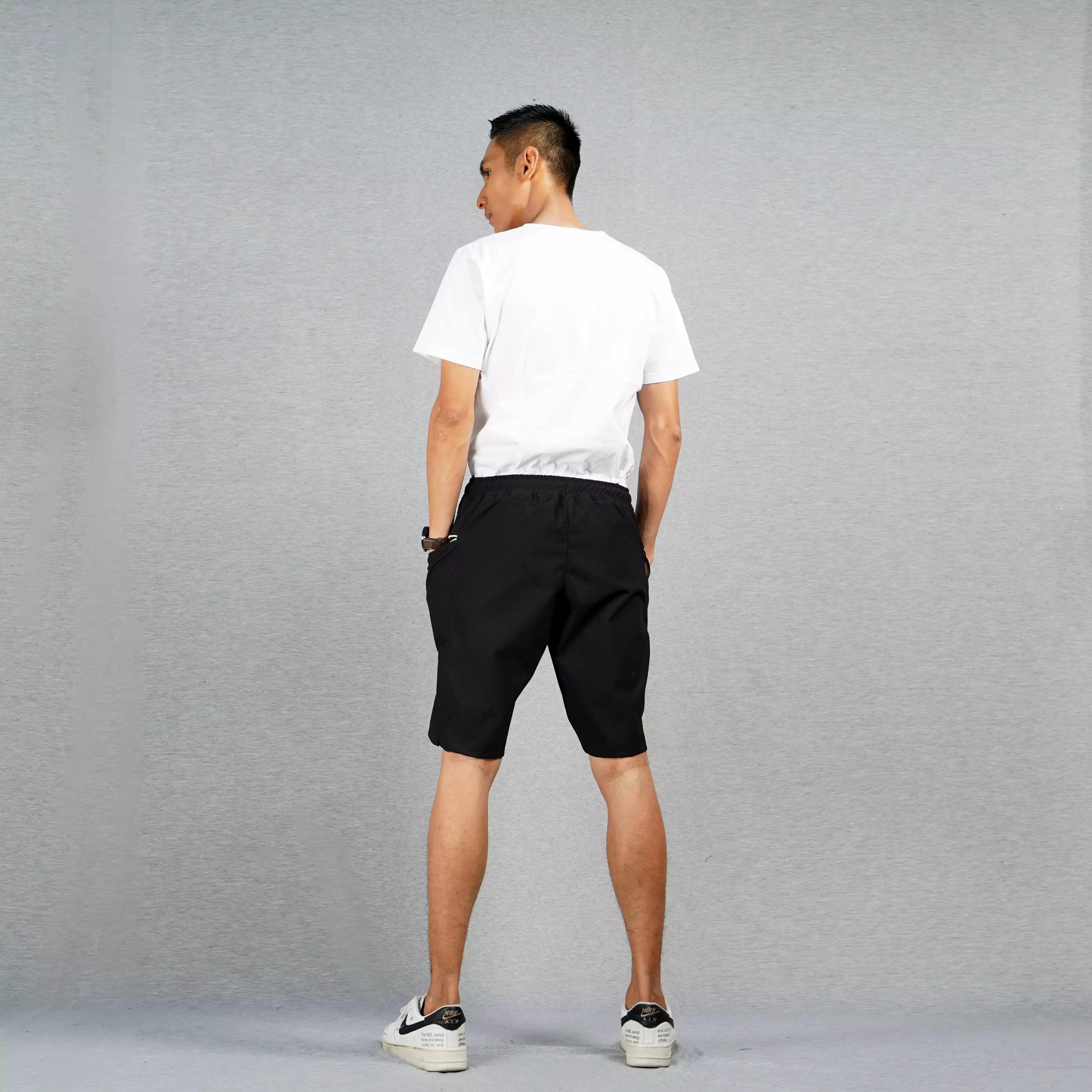 XYAN Celana Pendek Chino Pria Celana Pendek Pria Short Pants Pria Celana Pendek Santai Pria - HITAM