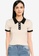 MISSGUIDED beige Contrast Collar Knitted Top CD180AA4C598AAGS_1