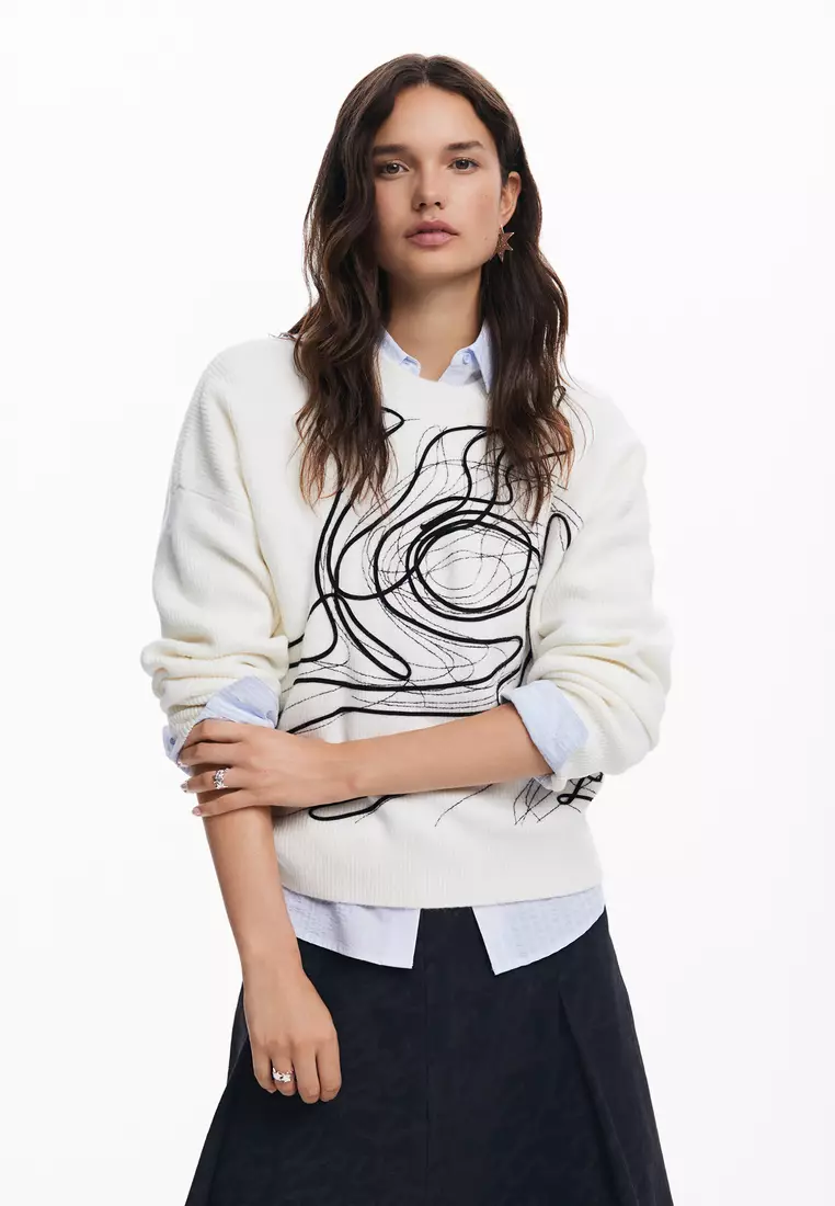 Desigual Woman M. Christian Lacroix brushstroke sweater.