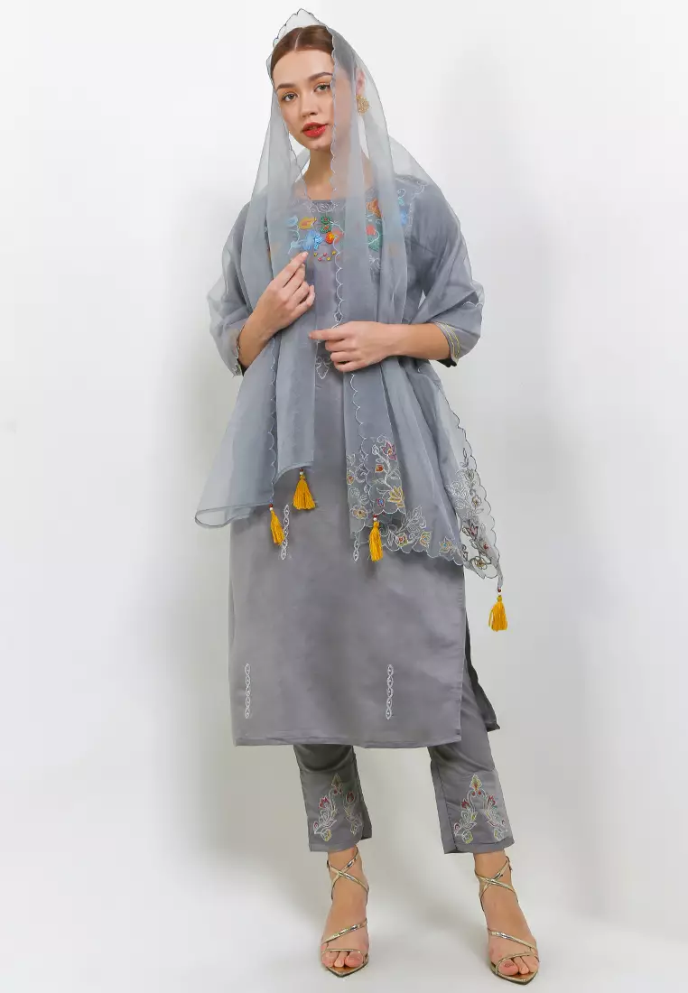 Chanira Festive Reha Tunic Set-Grey
