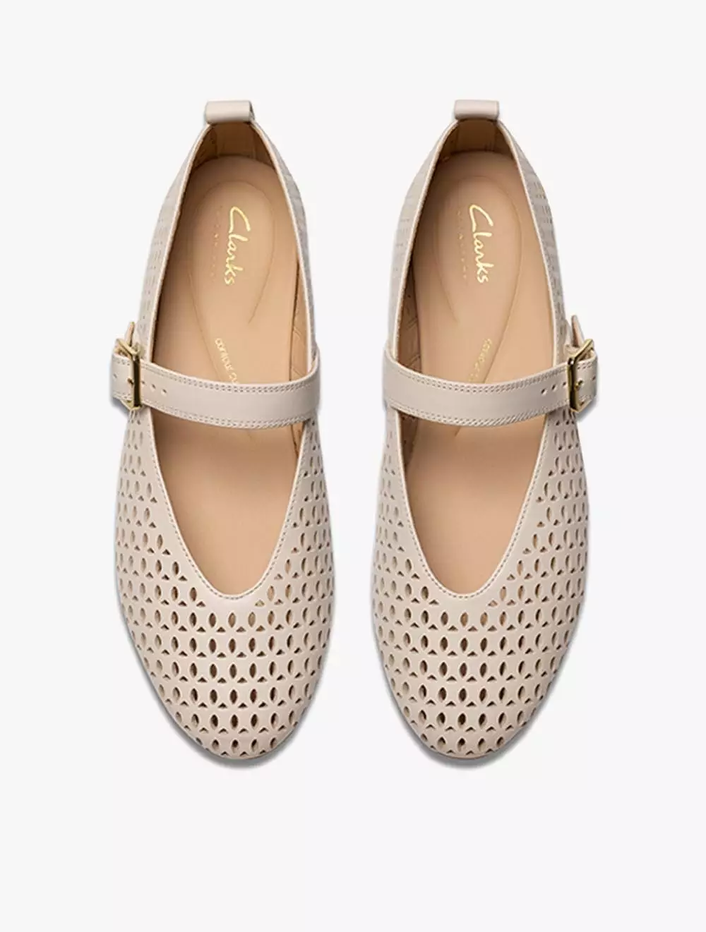 Clarks Fawna Jane Cream Leather