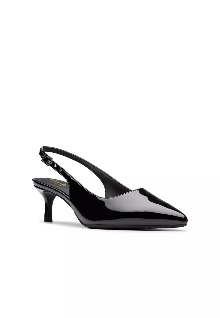 Womens Zarey Slingback Heeled Sandal - Black Int Lea