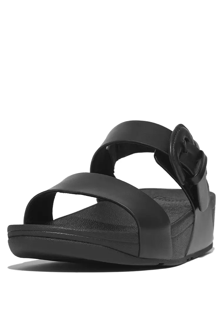 Buy FitFlop FitFlop LULU Covered-Buckle Raw-Edge Leather Back-Strap ...