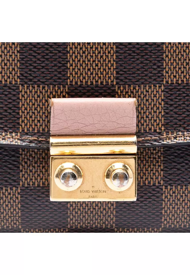 Pre-Loved Louis Vuitton Damier Ebene Croisette Chain Wallet