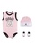 Jordan pink Jordan Unisex Newborn's Jordan 23 Bodysuit, Hat & Bootie Set (0 - 6 Months) - Pink Foam 54AD3KA3CE14FDGS_1