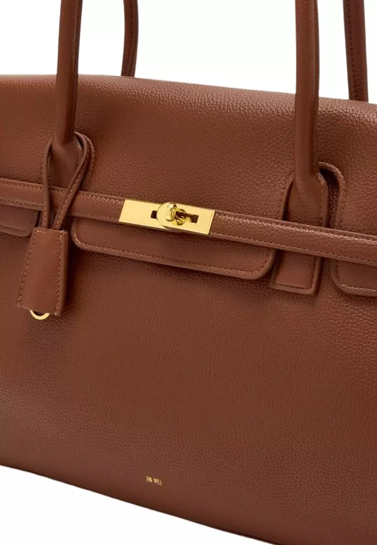 Yara Large Shoulder Bag - Saddle Brown 