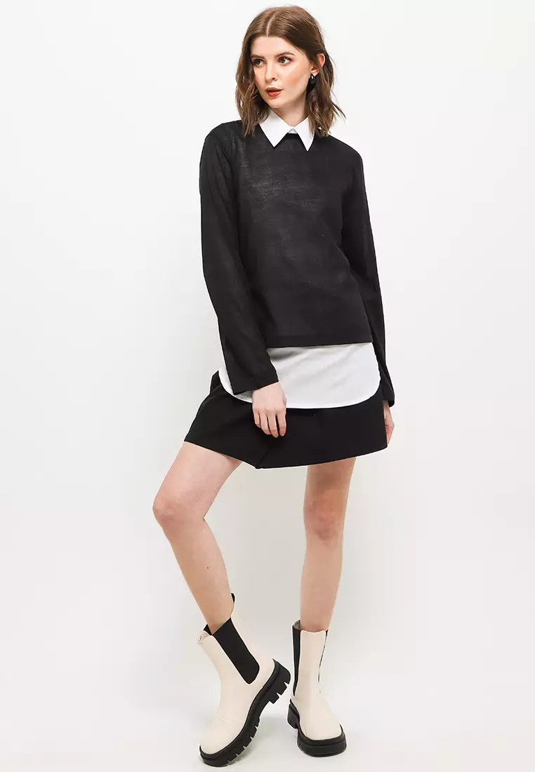 Amazon Knit Layer Sweater 2-In-1 Top