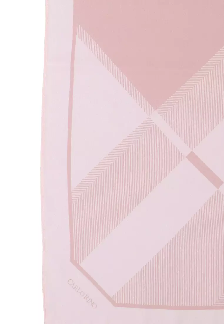 Peach CR Candy Check Scarf