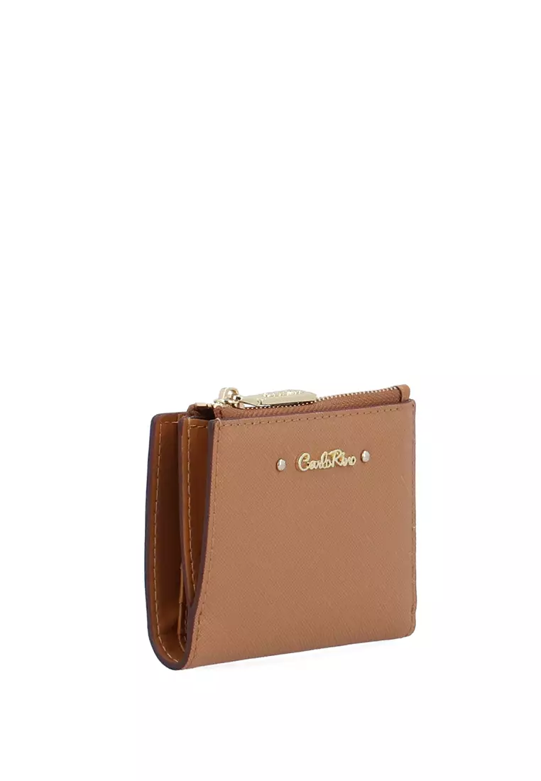 Gabbie Short 2 Fold Wallet - Dark Beige
