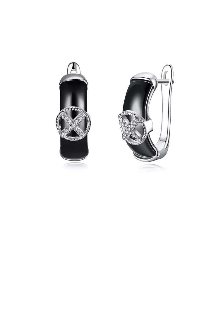 Ceramic hoop cheap earrings