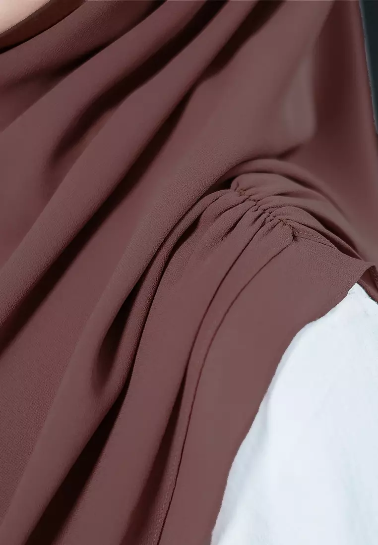 HIJAB INSTAN IRISH - DARK BROWN